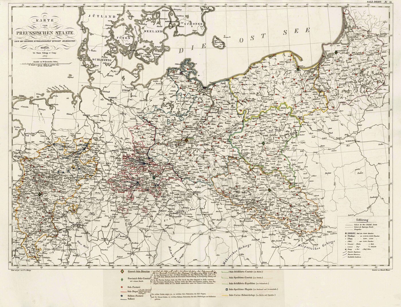 DEUTSCHLAND (Germany) - POLEn (Polska / Poland): Preussenkarte: