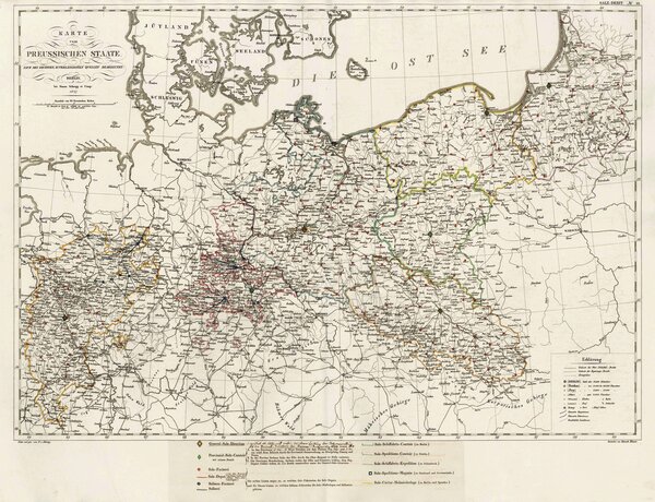 DEUTSCHLAND (Germany) - POLEn (Polska / Poland): Preussenkarte: