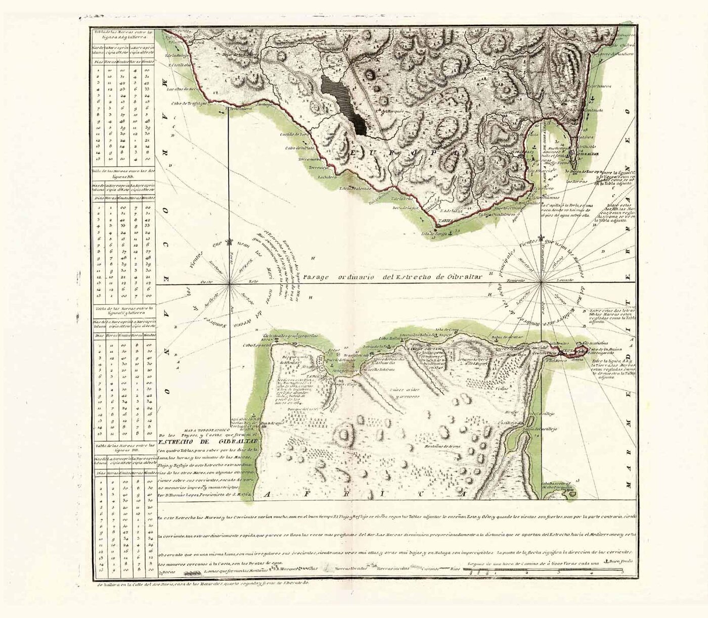 STRASSE VON GIBRALTAR (Strait of Gibraltar / Estrecho de Gibraltar):