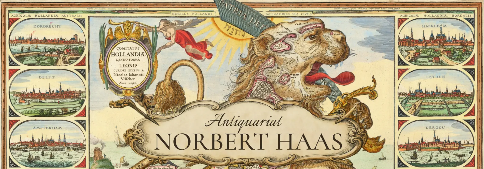 Antiquariat Norbert Haas, Comitatus Hollandiae (Leo Belgicus), Nicolaes Visscher 1648